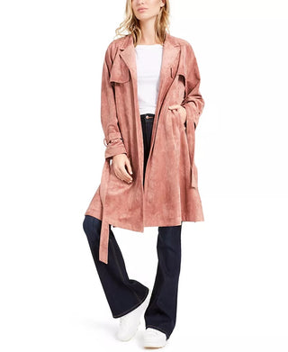 OAT Women's Blush Trench Coat Pink Size Large