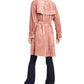 OAT Blush Trench Coat Feminino Rosa Tamanho Grande