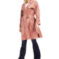 OAT Blush Trench Coat Feminino Rosa Tamanho Grande