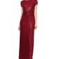 Vestido de renda com lantejoulas SL Fashions feminino vermelho tamanho 18