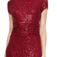 Vestido de renda com lantejoulas SL Fashions feminino vermelho tamanho 18