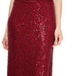 Vestido de renda com lantejoulas SL Fashions feminino vermelho tamanho 18