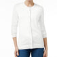 Karen Scott Cardigan Feminino Gola Redonda Branco Tamanho Pequeno G