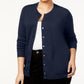 Cardigan feminino plus size Karen Scott, azul marinho, tamanho 2X