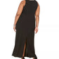 Vestido de gola alta com detalhes embelezados SL Women's Fashions Plus Size, preto, tamanho 20W