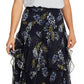 Saia feminina Vince Camuto Petite Floral-Print Assimétrica Azul Tamanho 14 P