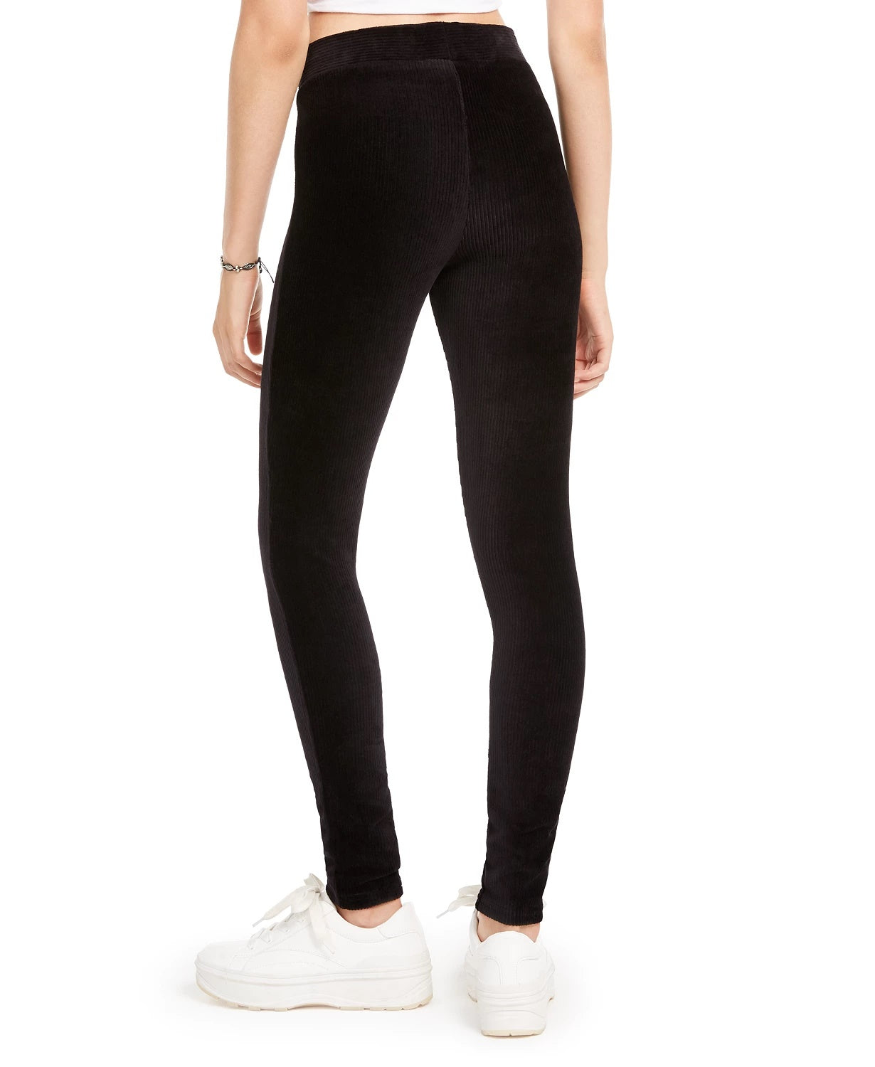 Leggings de veludo cotelê American Rag Juniors, pretas, tamanho pequeno