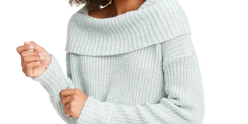 Suéter American Rag Junior's Cowlneck Azul Tamanho Médio