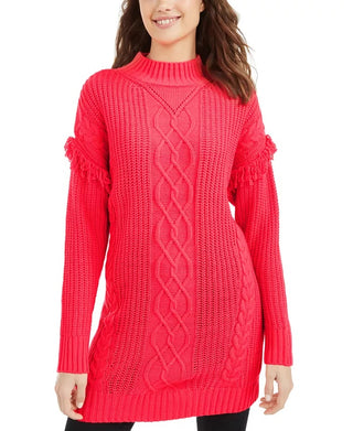 American Rag Juniors' Tunic Sweater Dark Pink Size Medium