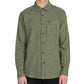 Camisa Volcom Masculina Caden Solid Manga Longa Army Combo Verde Tamanho P
