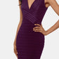 Vestido bandagem feminino Betsy &amp; Adam roxo tamanho 6 pequeno