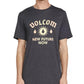 Camiseta masculina Volcom New Sun Graphic preta, tamanho médio