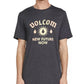 Camiseta masculina Volcom New Sun Graphic preta, tamanho pequeno