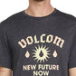 Camiseta masculina Volcom New Sun Graphic preta, tamanho pequeno
