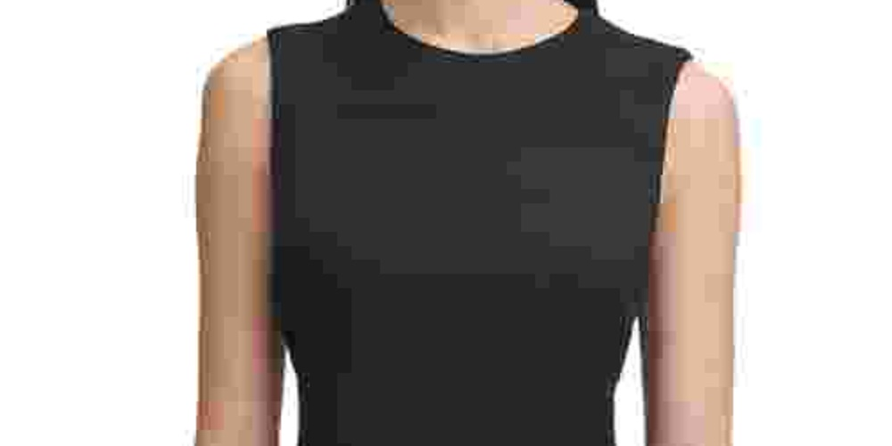 Vestido assimétrico com blocos de cores Tommy Hilfiger feminino, preto, tamanho 18