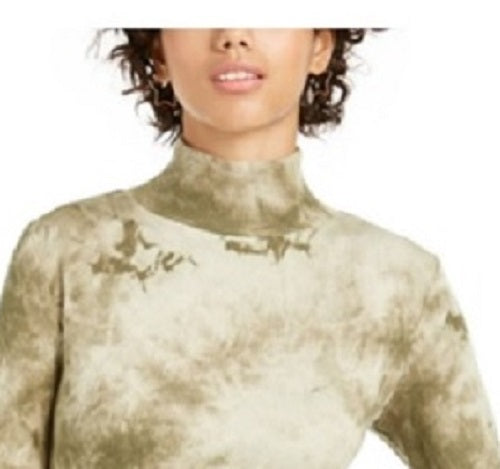 Camiseta Planet Gold Juniors Tie-Dye com gola simulada, verde, tamanho médio