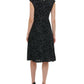 Vestido Tommy Hilfiger Feminino de Veludo com Mangas Curtas, Preto, Tamanho 10