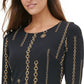 Vestido de malha com estampa de corrente Tommy Hilfiger feminino, cinza, tamanho 14