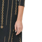 Vestido de malha com estampa de corrente Tommy Hilfiger feminino, cinza, tamanho 14