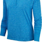Camiseta de corrida Nike Element Dry Half-Zip feminina, azul brilhante, tamanho pequeno