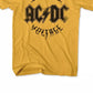 Camiseta masculina American Classics ACDC High Voltage Graphic, amarela, tamanho M