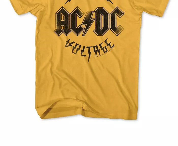 Camiseta masculina American Classics ACDC High Voltage Graphic, amarela, tamanho M
