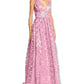 Vestido de festa feminino Avery G com tule bordado floral, roxo médio, tamanho 8