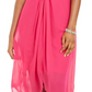 Vestido feminino Adiranna Papell de chiffon torcido rosa tamanho 8