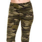 Leggings de malha escovada com estampa camuflada Planet Gold Juniors, tamanho extra pequeno, verde