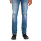 Calça Jeans Buffalo David Bitton Slim Fit Ash-X Masculina Azul Tamanho 32X32