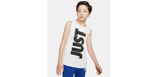 Regata Nike Big Boy's Just Do It Branca Tamanho Grande