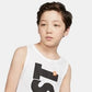 Regata Nike Big Boy's Just Do It Branca Tamanho Grande