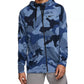 Moletom com capuz Nike Dri Fit Camo Zip Masculino Azul Tamanho P