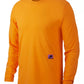 Camiseta de treino Nike Dri-Fit manga comprida masculina laranja tamanho XX-G
