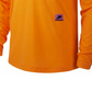 Camiseta de treino Nike Dri-Fit manga comprida masculina laranja tamanho XX-G