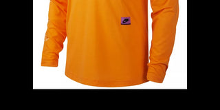Camiseta de treino Nike Dri-Fit manga comprida masculina laranja tamanho XX-G