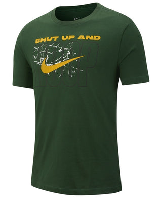 Camiseta de basquete Nike Dri Fit Graphic masculina, verde, tamanho XX-G