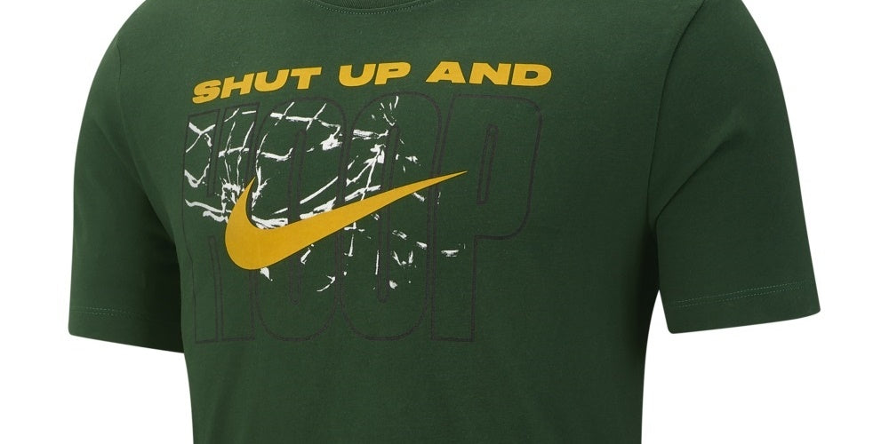 Camiseta de basquete Nike Dri Fit Graphic masculina, verde, tamanho XX-G
