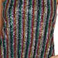 Blusa feminina Sanctuary com alças finas e lantejoulas, decote redondo, preta, tamanho extragrande