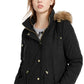 Casaco Parka com Capuz e Acabamento em Pele Sintética Celebrity Pink Juniors, Preto, Tamanho X-S