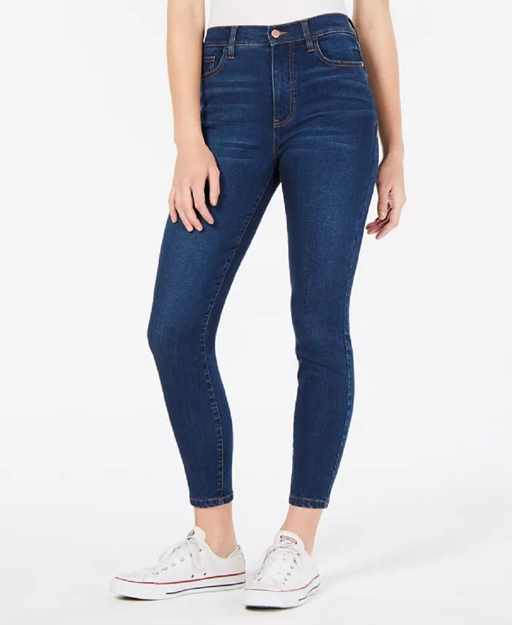 Calça jeans skinny de cintura alta Celebrity Pink Juniors, tamanho 1, azul