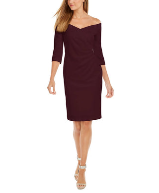 Vestido tubinho ombro a ombro Calvin Klein feminino roxo tamanho 8