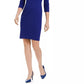 Vestido curto feminino Calvin Klein com decote em U, azul, tamanho 6
