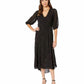 Vestido longo listrado Calvin Klein feminino preto tamanho 2
