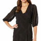 Vestido longo listrado Calvin Klein feminino preto tamanho 2