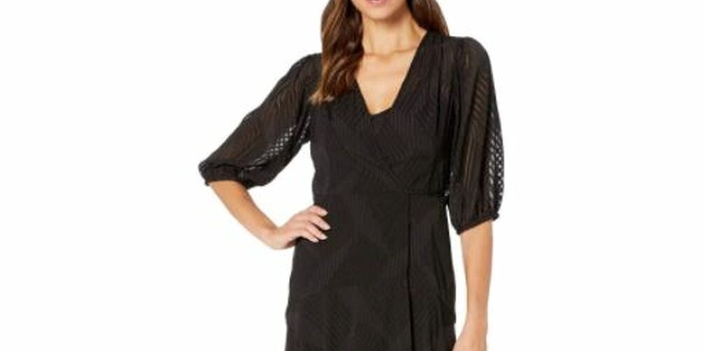 Vestido longo listrado Calvin Klein feminino preto tamanho 2