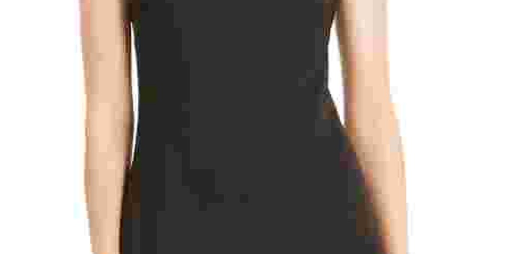 Vestido Calvin Klein Feminino Animal Trim Preto Tamanho 8