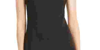 Vestido Calvin Klein Feminino Animal Trim Preto Tamanho 8