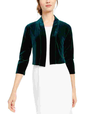 Calvin Klein Cardigan Feminino Verde Manga Longa Aberto Jaqueta Formal Azul Tamanho P