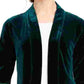 Calvin Klein Cardigan Feminino Verde Manga Longa Aberto Jaqueta Formal Azul Tamanho P